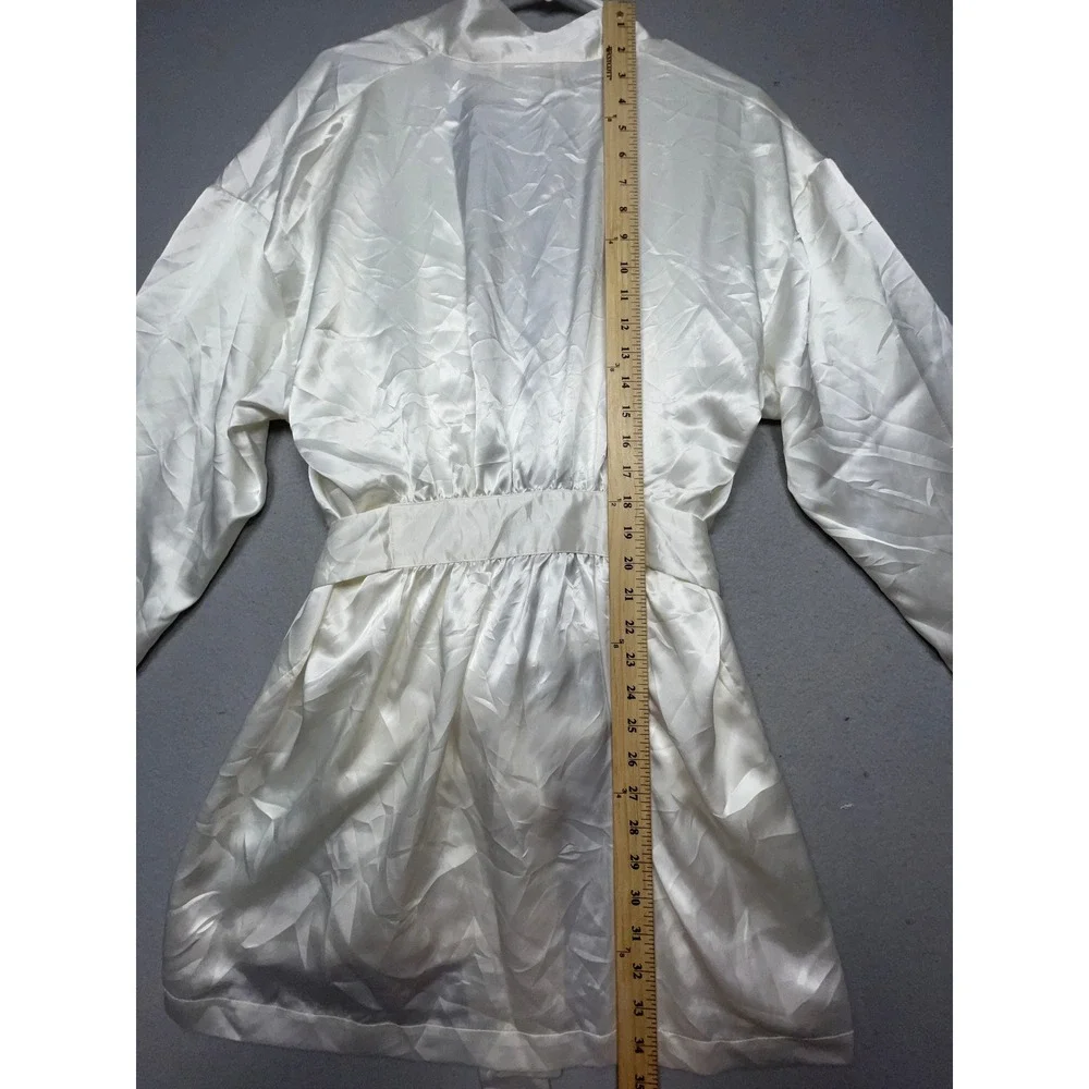 Victoria's Secret Robe Satin White Womens S/M